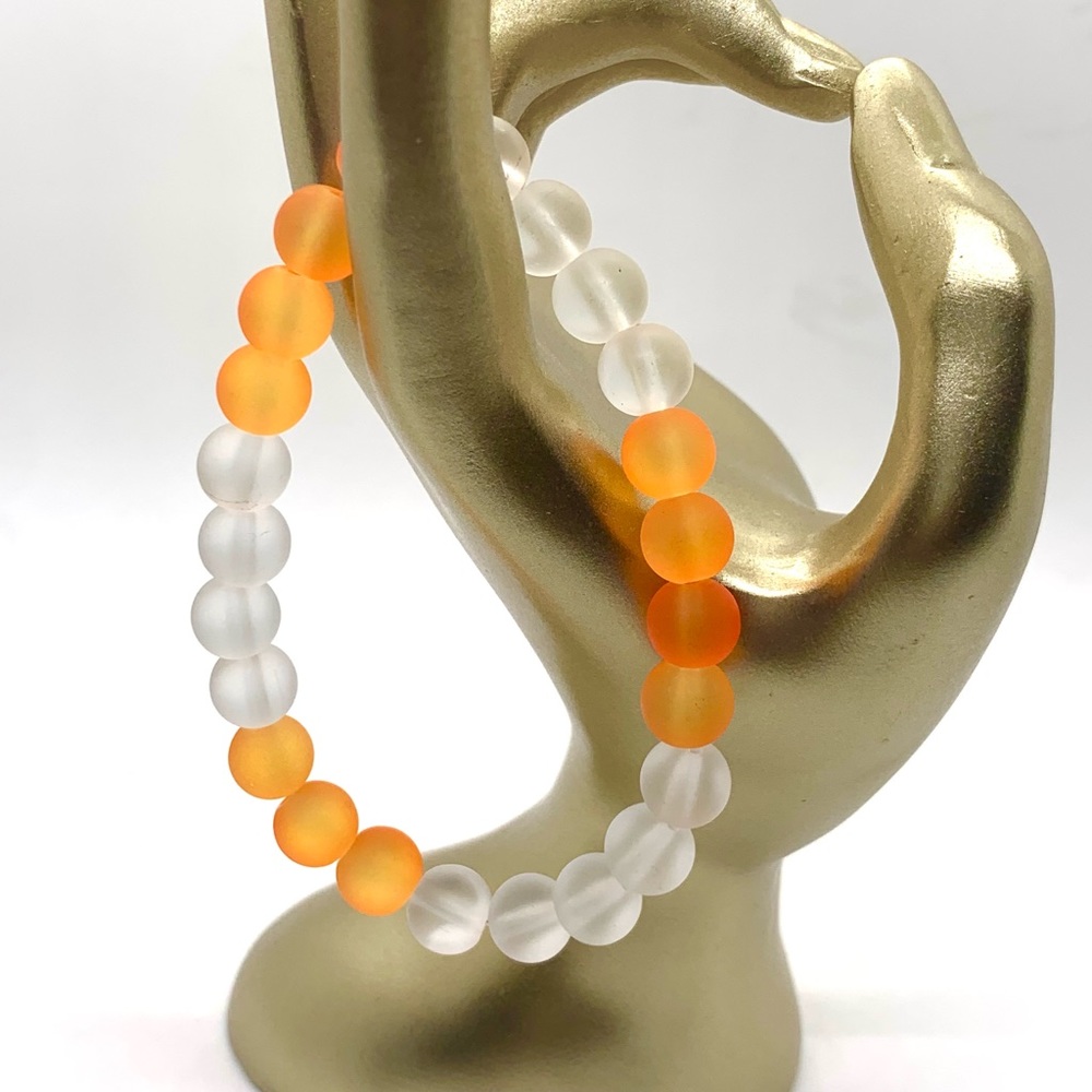 [Orange Crush] Amazing Glass Beaded Bracelet